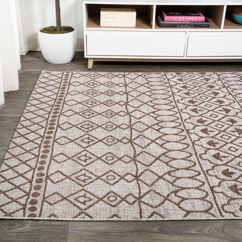 JONATHAN Y Nokat Tribal Bohemian Indoor/Outdoor Area Rug