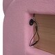 preview thumbnail 6 of 14, Playful Full Bed with LED Upholstered Cartoon Ears Headboard, USB, and Storage Drawers
