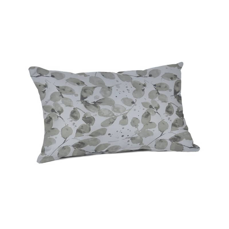 Casual Cushion Floral 1-Piece Indoor/Outdoor Lumbar Pillow, 19"W x 12"L, Grove Taupe - 19"W x 12"L - Grove Taupe
