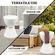 preview thumbnail 82 of 143, Boyd Round Side Table with Ribbed Design Base - Accent Hourglass End Table with Removable Lid for Living Room & Bedroom