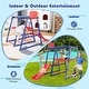 preview thumbnail 9 of 7, Gymax 7-In-1 Kids Indoor Playground w/ Slide Climbing Net Crowling