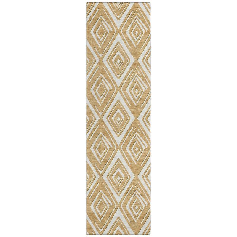 Machine Washable Indoor/ Outdoor Chantille Contemporary Diamonds Rug