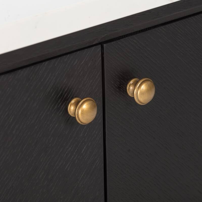 Avanity Adele 61 in. Vanity Combo in Black Oak finish with Calacatta Quartz Top