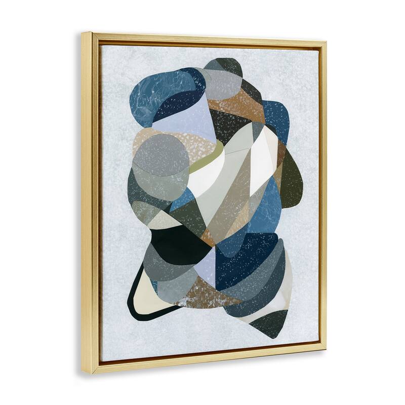 Stupell Fluid Movement Geometrics Framed Floater Canvas Wall Art Design By Coco Good