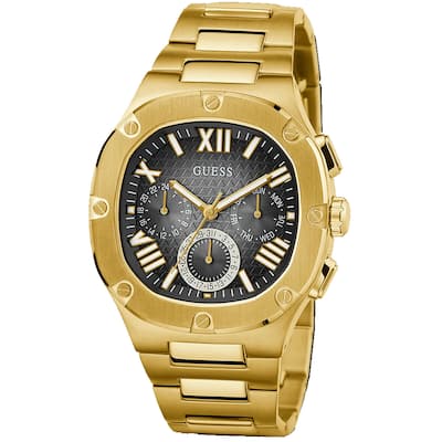 Guess Men's Gold Tone Multi-function Black Dial Watch - GW0572G2 - 6 (36)