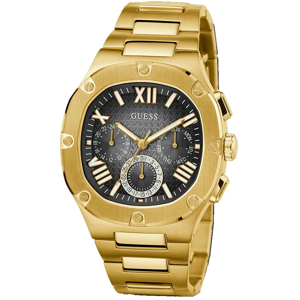 Guess Men's Gold Tone Multi-function Black Dial Watch - GW0572G2 - 6 (36)