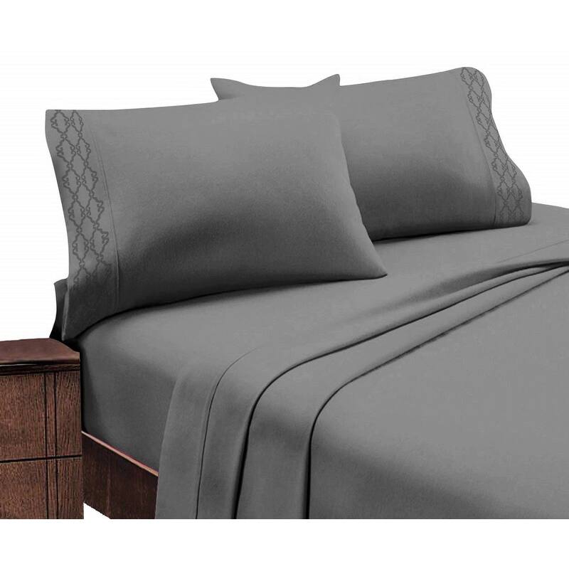 Home Sweet Home Dream Embossed Pleated Bed Sheet Set