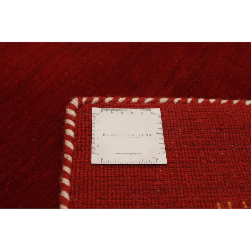 Kashkuli Gabbeh Red Rug 2'6" x 6'5" - 2'6 x 6'5