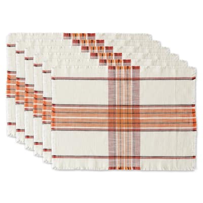 DII Pumpkin Spice Plaid Placemat (Set of 6)
