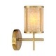 preview thumbnail 4 of 3, Camden 1-Light Wall Sconce in Warm Brass