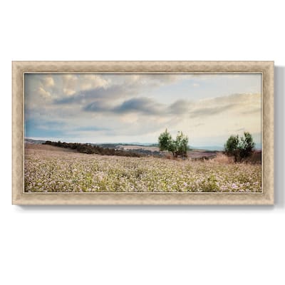 Tuscan Wildflowers Premium Framed Canvas- Ready to Hang