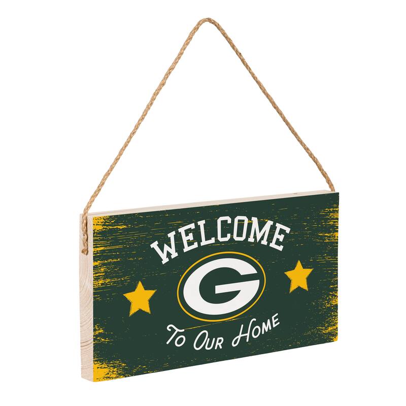 Green Bay Packers Wooden Door Decor Wall Sign - Multi-Color