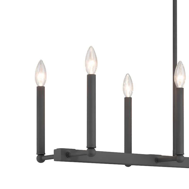 Acroma 8-lights 43.3In Dimmable Modern Gold Linear Chandelier for Dining Room - 8-light