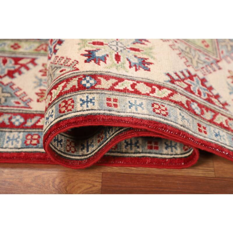 Red Kazak Oriental Area Rug Hand-Knotted Bedroom Wool Carpet - 5'1" x 6'8"