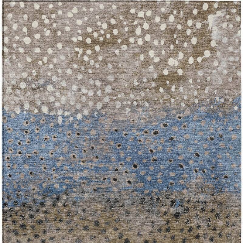 HomeRoots Abstract Transitional Rectangle Outdoor Rug