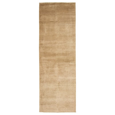 ECARPETGALLERY Hand-knotted Opulence Olive Viscose, Wool Rug - 3'1 x 9'5