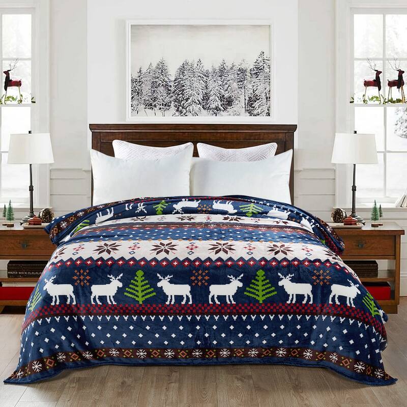 Serenta Printed Christmas Flannel Fleece Blanket
