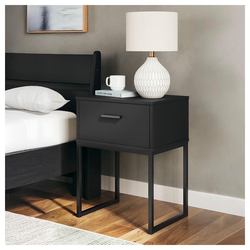 Signature Design by Ashley Socalle Black Nightstand - 1-drawer - Black