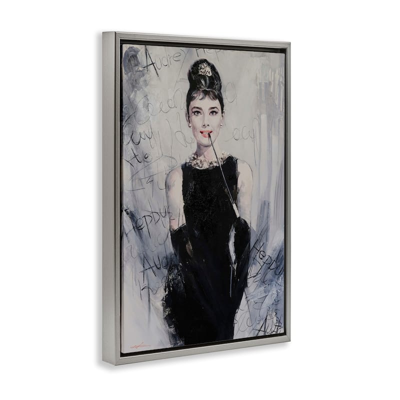 Stupell Classic Audrey Modern Details Framed Floater Canvas Wall Art Design By Lucille Lee