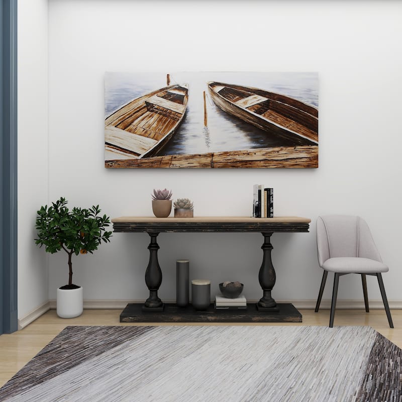 Canvas Sail Boat Wall Art - Brown - Roche River Decor