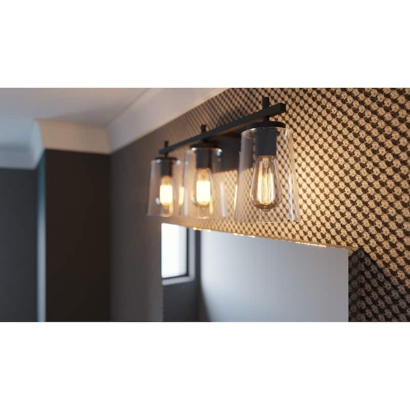 Joanna 22" Vanity Light with Clear Glass Shade