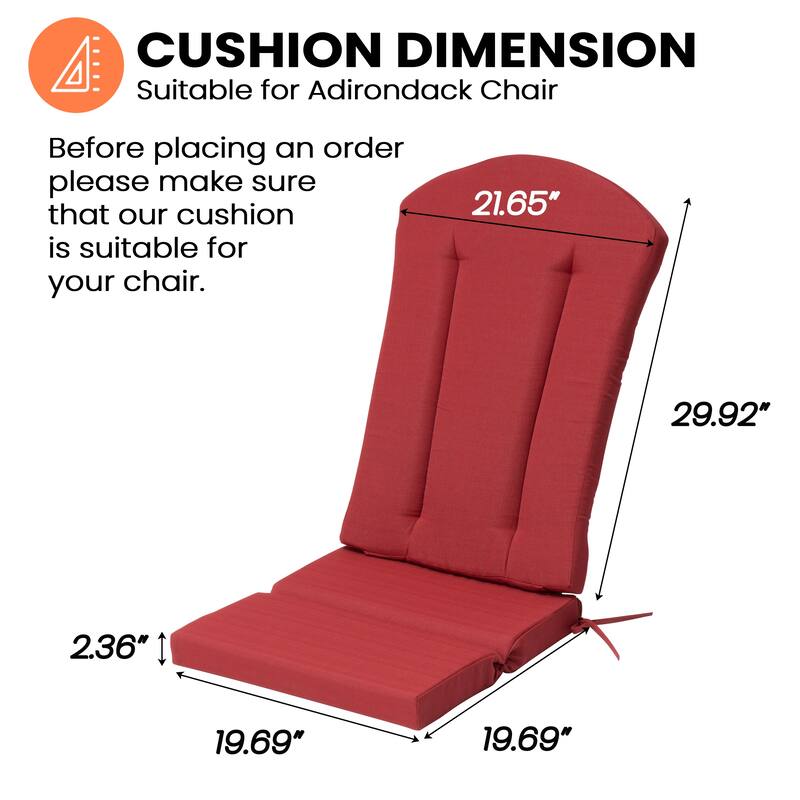 Pellebant Outdoor Adirondack Chairs Cushion High Back
