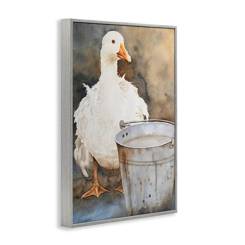 Stupell Duck & Country Pail Framed Giclee Art Design By Stephanie Fielden