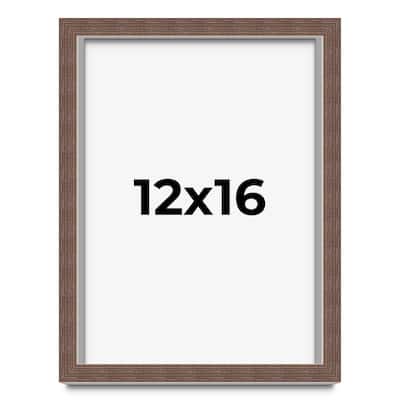 12x16 Shadow Box Frame Brown | 1.125 inches Deep Real Wood Rustic