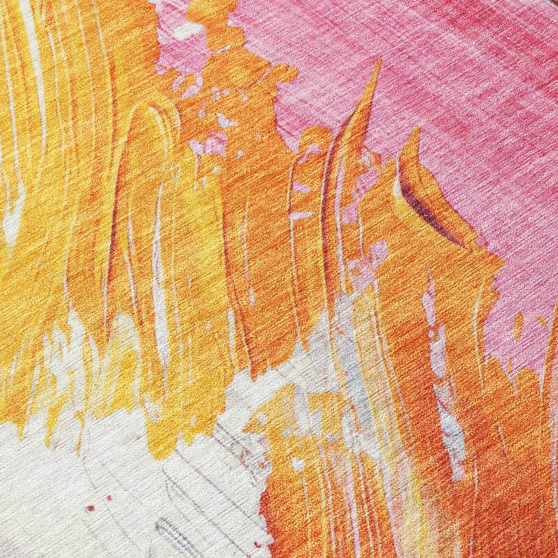 HomeRoots Abstract Transitional Rectangle Outdoor Rug