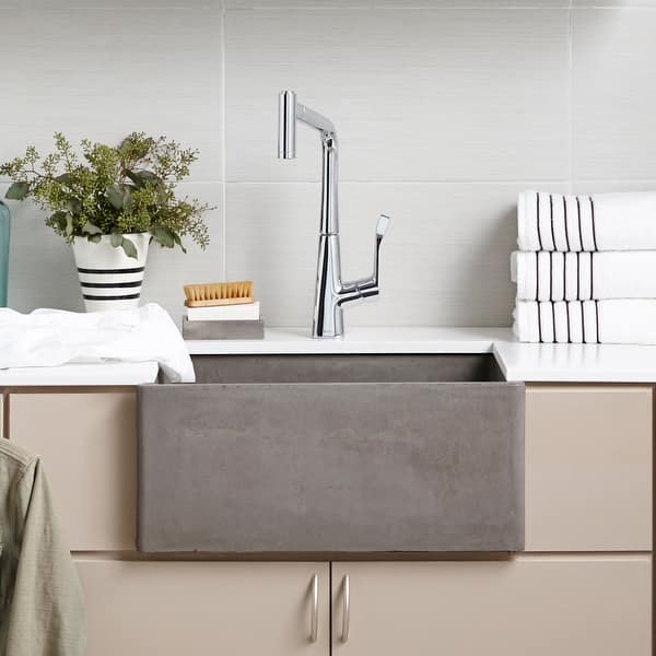 slide 2 of 33, NativeStone Farmhouse 24" Kitchen Sink - 24" x 18" x 10.25"