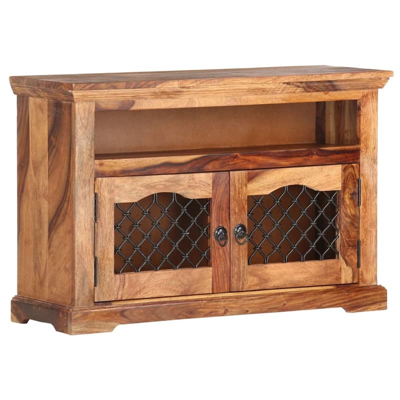 vidaXL TV Stand 35.4"x11.8"x23.6" Solid Wood Sheesham