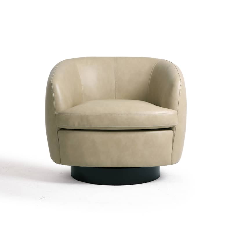 Upholstered Swivel Barrel Chair Set of 2