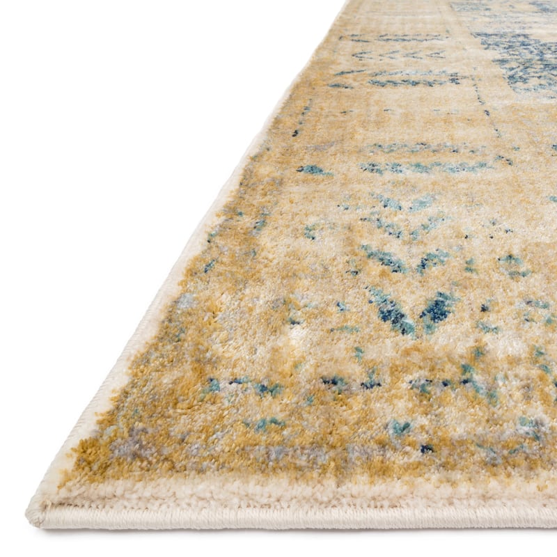 Alexander Home Contessa Traditional Floral Distressed Border Rug