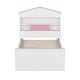 preview thumbnail 8 of 28, House-Shaped Twin Bed with Headboard Shelf & Storage Drawers, Wooden Frame, Pink
