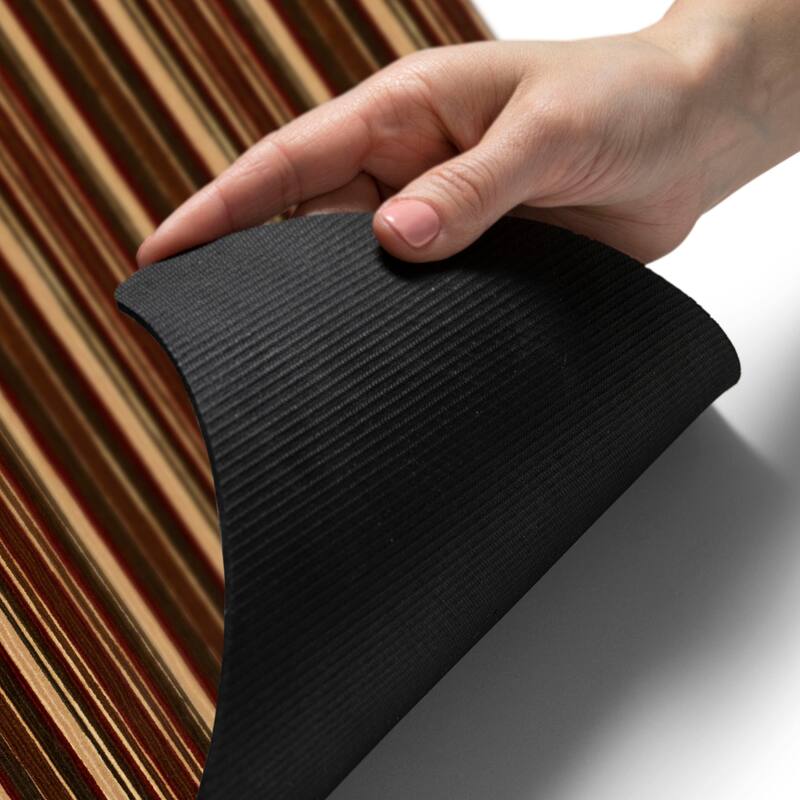 SoHome Smooth Step Striped Machine Washable Kitchen Mat, 24"x35"