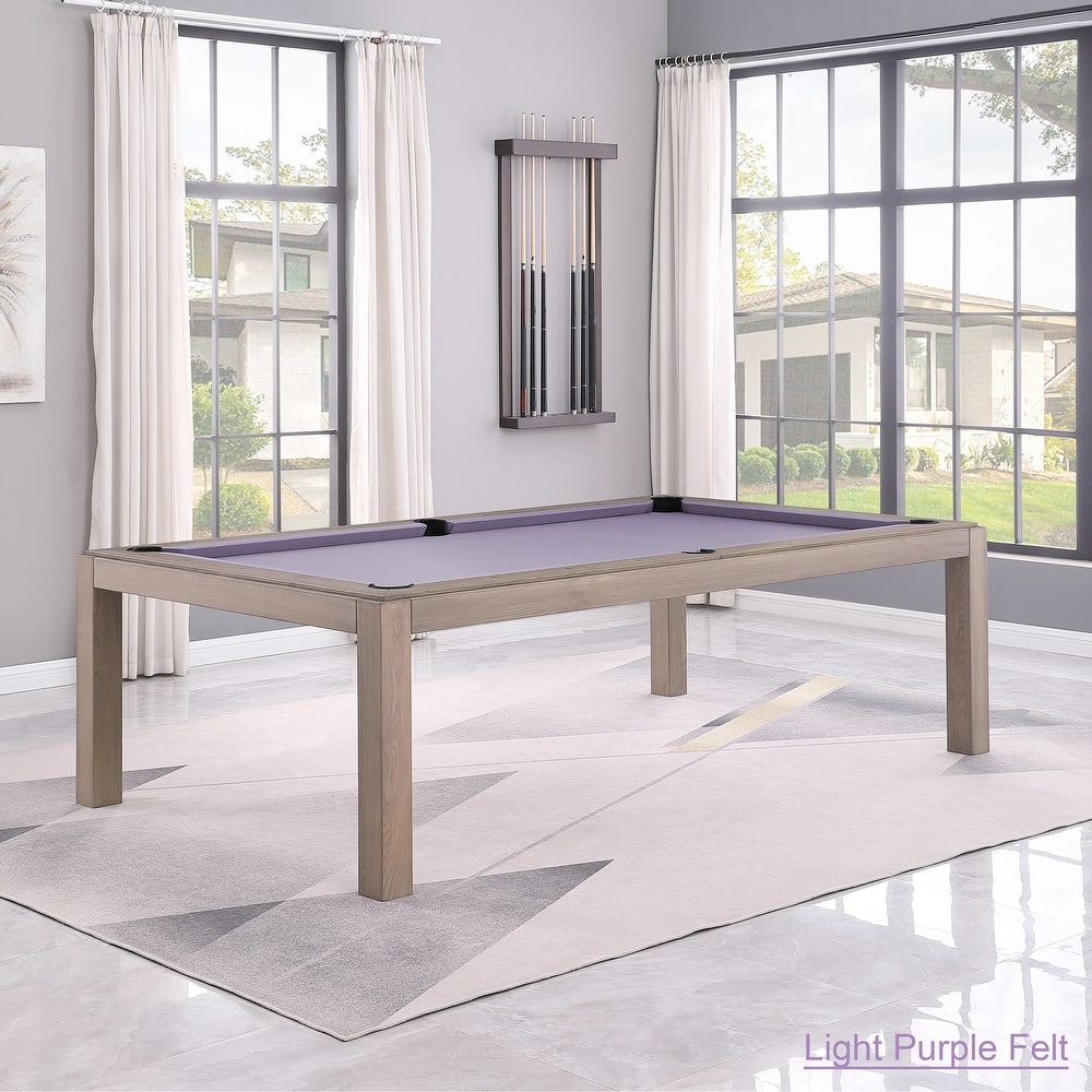 Olivia GreyWash Ash 7ft Billiard Slate Pool Table with dining top