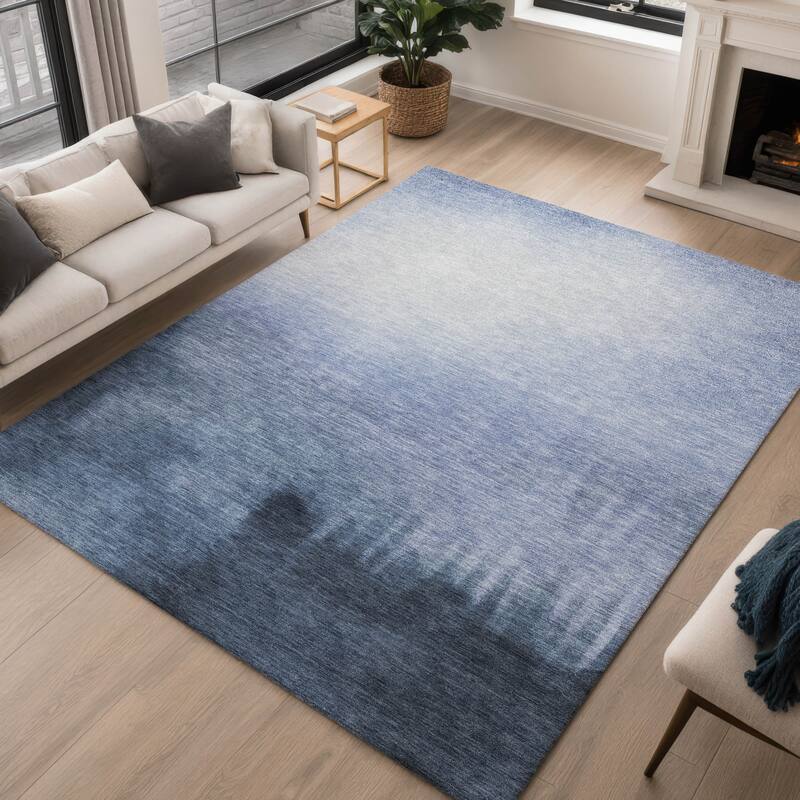 Machine Washable Indoor/ Outdoor Modern Dawn Chantille Rug