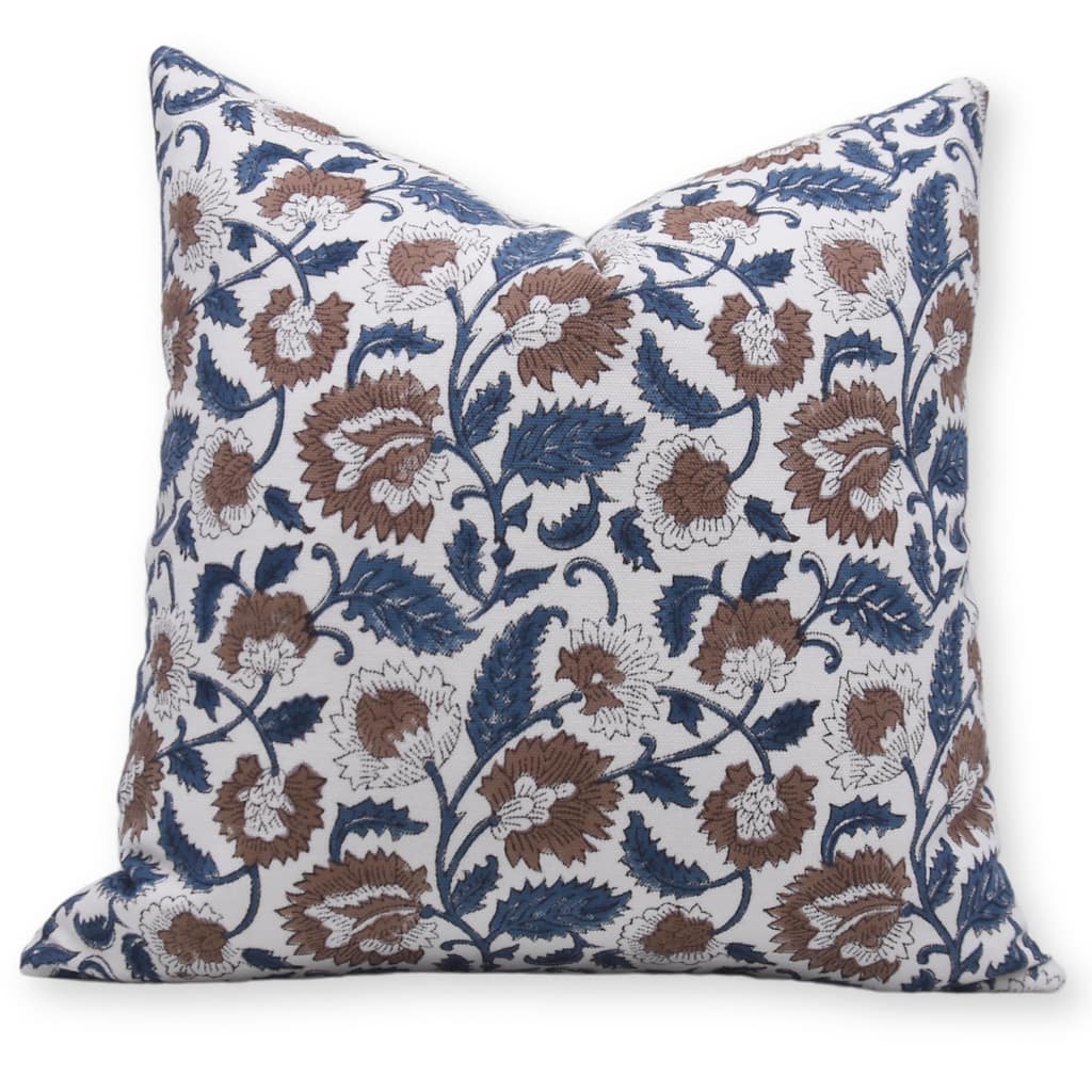 Cotton Outdoor Sofa Block print pillow Cover - Mandakini