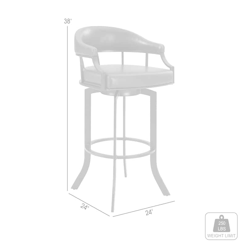 Pharaoh Brown Faux Leather Swivel Bar/Counter Stool in Auburn Bay Finish