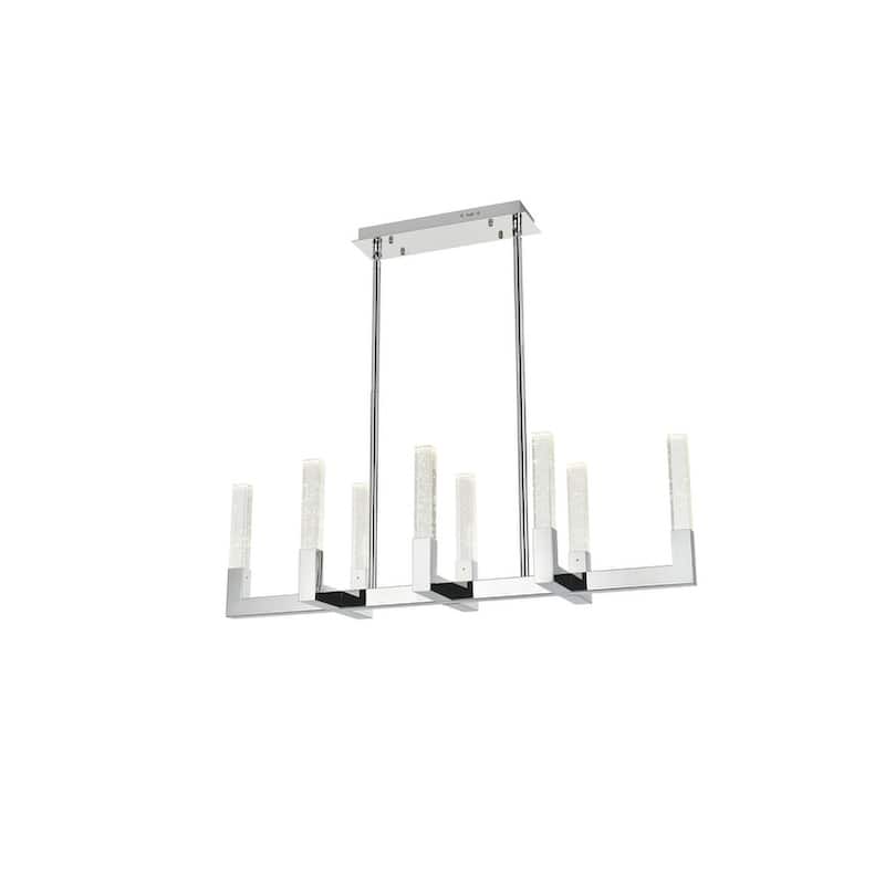 Elegant Lighting 1030G42 Noemi 42" Wide LED Crystal Linear Pendant