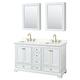 Option White / Giotto Quartz Top / Brushed Gold Hardware