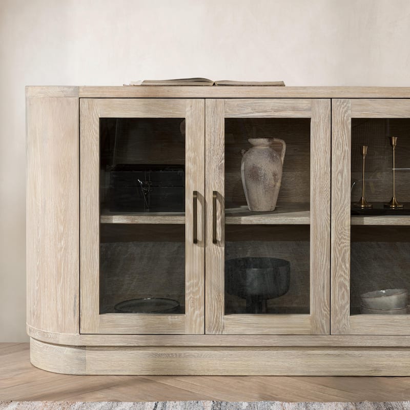 Classic Home Vander 78" Oak Veneer Buffett Sideboard
