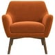preview thumbnail 16 of 15, GDFStudio - Panom Modern Velvet Upholstery Lounge Chair with Walnut Wood Legs & High-density Foam Cushions