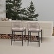 preview thumbnail 2 of 8, Rattan Height Bar Stools with Back and Cushions Set of 2