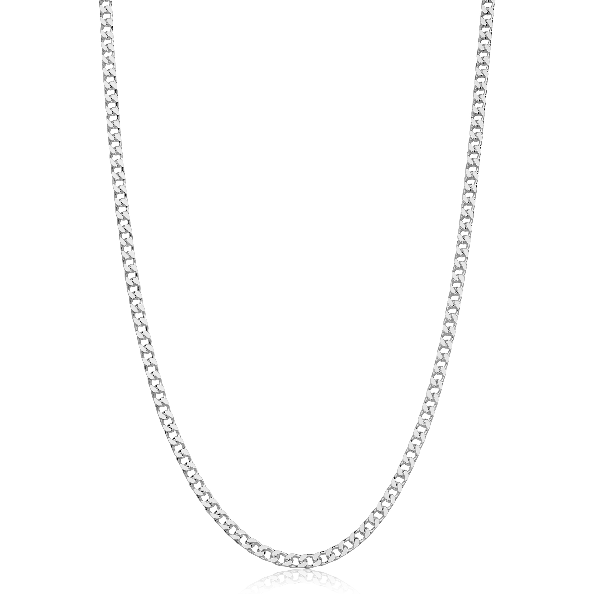 Sterling Silver Classic Curb Link Chain Necklace for Men and Sterling Silver Classic Curb Link Chain Necklace for Men and