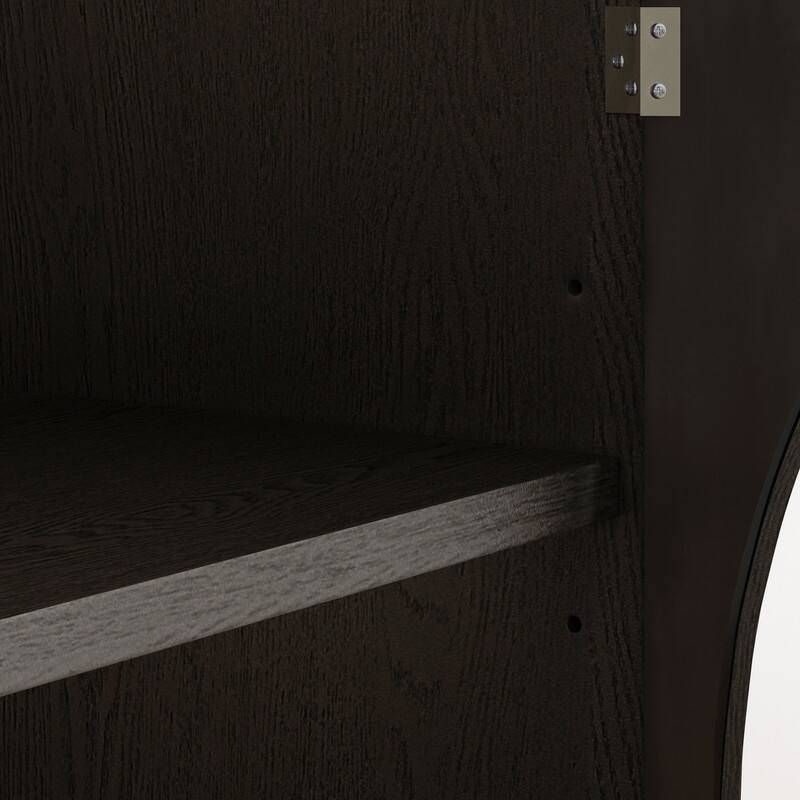 52.17"H Glass Door Display Case Storage Cabinet with Adjustable Shelf and Drawers for Stylish Organization