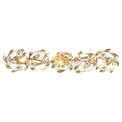 Marselle 5 Light Antique Gold Sconce - 42"W x 8.5"H x 6.5"D
