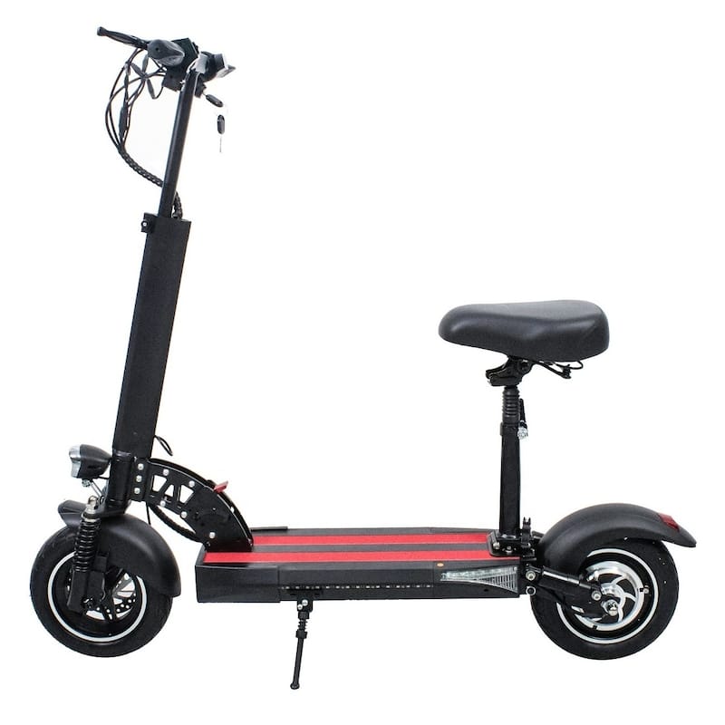 500W 48V 12.5ah E-Scooters Off Road Foldable 10 inches Long Range E-Scooter With Seat - Black