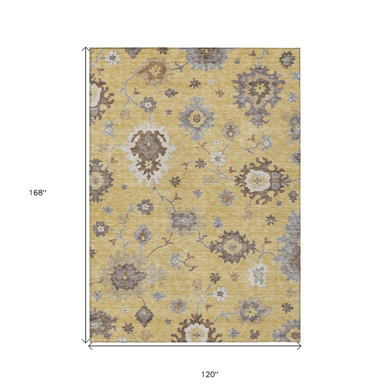 HomeRoots Floral Traditional Rectangle Outdoor Rug