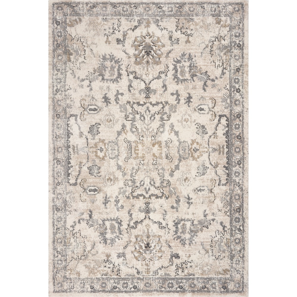 Domani Portland Sky Blue Boho Distressed Area Rug